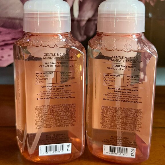 NEW 2-Pc ORANGE GINGER Foaming Hand Soap 8.75oz Bath & Body Works - Picture 2 of 2